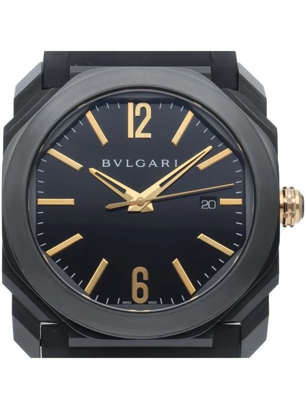 Bvlgari Octo Ultra Nero Watch 41 SS Rubber Black